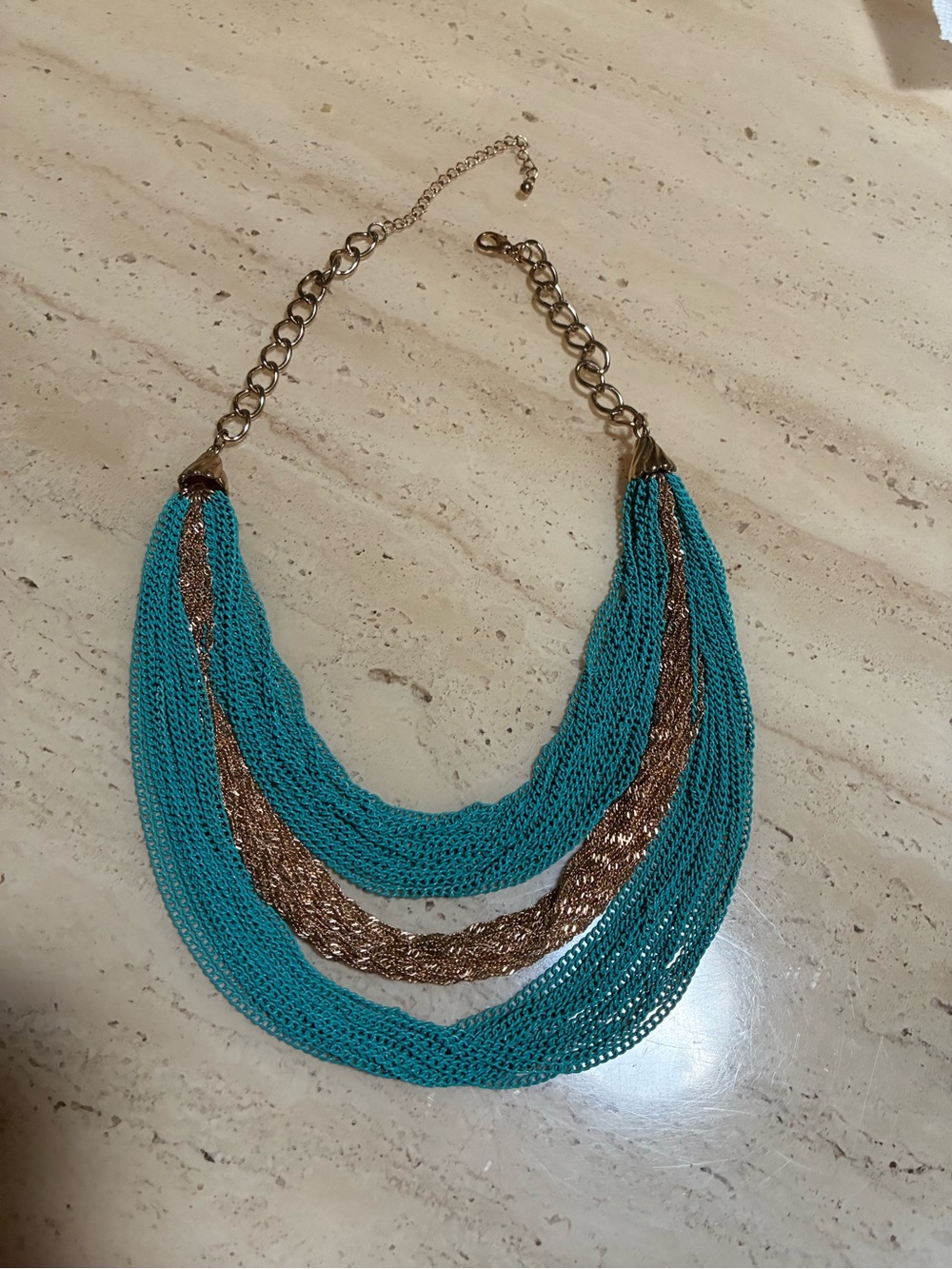 Turquoise chained necklace